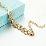 Bracelet Feuilles Strass