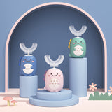 Brosse à dents pour enfants en forme de U de dinosaure