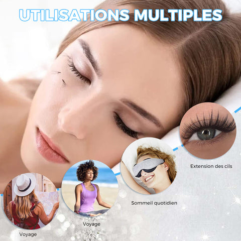 Masque oculaire 3D à poche profonde pour protéger les cils