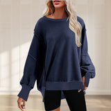 Pull oversize avec poches pour femmes