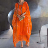 Robe en mousseline texturée marbrée