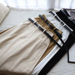 Jupe mi-corps A-line de couleur unie