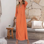 Robe élégante et confortable avec col en V