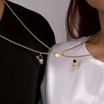 Collier Couple Spaceman Pendentif aimanté