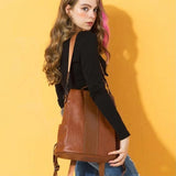 Sac à bandoulière antivol en cuir PU