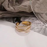 Bague géométrique en émail