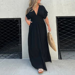 Robe longue Maxi Effortless à encolure en V fendue