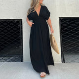 Robe longue Maxi Effortless à encolure en V fendue