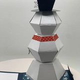 Carte de Noël 3D Pop Up Renne Bonhomme de neige