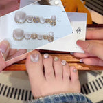 14 Feuilles de papier pour ongles d'orteils à presser