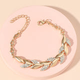 Bracelet Feuilles Strass