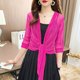 Cardigan scintillant en tissu fin de soie