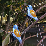 Lumières Solaires pour Arbres Ensemble de 5 Oiseaux en Résine