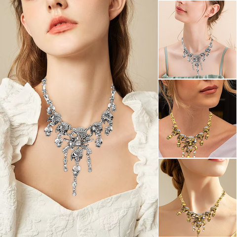 Collier Vintage Pirate Squelette Crâne