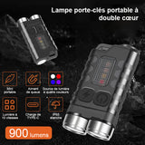 Mini lampe de poche porte-clés magnétique