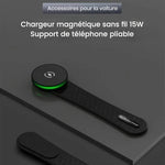 Chargeur sans fil magnétique pliable 2 en 1 pour voiture