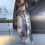 Robe en mousseline texturée marbrée