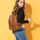 Sac à bandoulière antivol en cuir PU