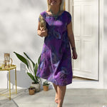 Robe en lin-coton imprimé
