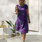 Robe en lin-coton imprimé