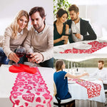Chemin de table sur le thème de la Saint-Valentin