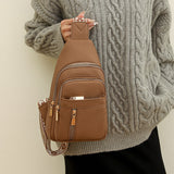 Sac ceinture décontracté à fermeture éclair pour femme