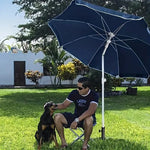 Porte-parapluie robuste à ancrage au sol réglable en spirale