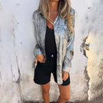 Chemise unie brillante pour femmes