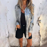 Chemise unie brillante pour femmes