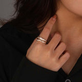 Bague géométrique en émail