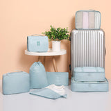 Cubes d'emballage de voyage - 8 sacs de rangement pliables