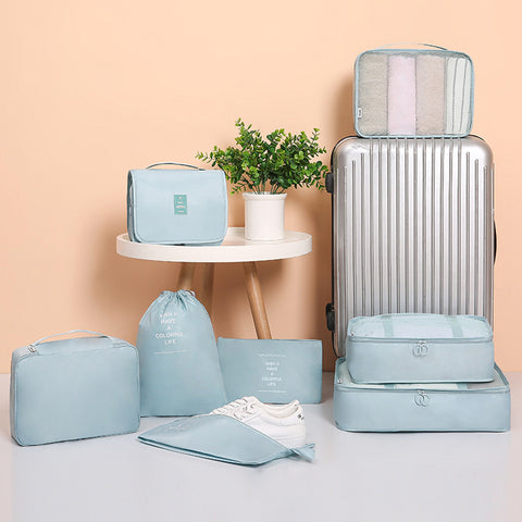 Cubes d'emballage de voyage - 8 sacs de rangement pliables