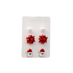 Boucles d'oreilles en perles avec fleurs de Noël