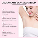 Déodorant éclaircissant et lissant pour la peau au fruit de la licorne