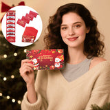 Enveloppe rouge de Noël pliable à 6 compartiments