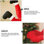 Décoration de jambes de Père Noël