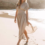 Robe longue Maxi Effortless à encolure en V fendue