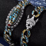 Bracelets avec Mantra à Six Caractères et Dzi à Neuf Yeux