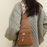 Sac ceinture décontracté à fermeture éclair pour femme
