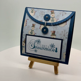 Carte de Noël 3D Pop Up Renne Bonhomme de neige