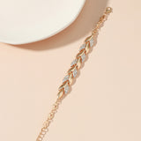 Bracelet Feuilles Strass