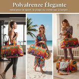Sac de Voyage Matelassé à Motif Floral