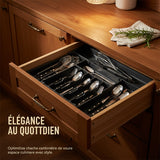 Plateau de rangement extensible et réglable pour ustensiles de cuisine