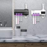 Stérilisateur de brosse à dents intelligent à lumière UV, distributeur de dentifrice à monter sur le mur