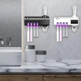 Stérilisateur de brosse à dents intelligent à lumière UV, distributeur de dentifrice à monter sur le mur