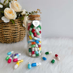Lettres Capsule Message dans la bouteille (couleurs mélangées)