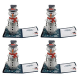 Carte de Noël 3D Pop Up Renne Bonhomme de neige