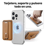 Soporte magnético con anillo para tarjetas de teléfono