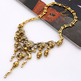 Collier Vintage Pirate Squelette Crâne
