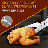 ✨ Ciseaux de cuisine polyvalents - Ciseaux de cuisine en acier inoxydable